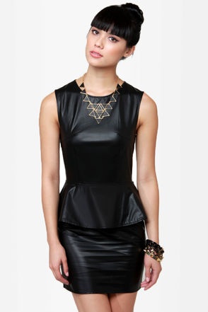 Váy da Peplum đẹp và thanh lịch