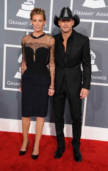 Người đẹp khoe sắc trên thảm đỏ Grammy - 51 Vợ chồng Faith Hill - Tim McGraw