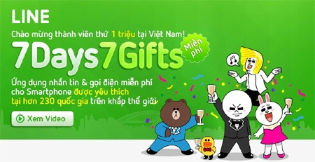 Tặng Sticker, LINE đón chào thành viên thứ một triệu - 1 Tặng Sticker, LINE đón chào thành viên thứ một triệu