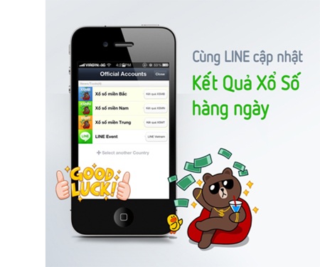 Cập nhật kết quả xổ số liền tay với LINE Messenger - 1 LINE mang kết quả xổ số miễn phí tới người dùng