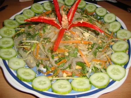 Giòn ngon món ăn từ sứa - 1 Nộm sứa (ảnh: ST)