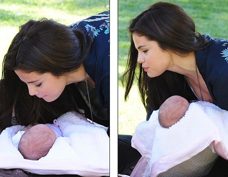 Selena Gomez vui vẻ bên em gái mới chào đời - 3 VN