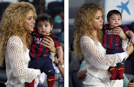 Shakira đưa con đi xem bạn trai đá bóng - 2 VN