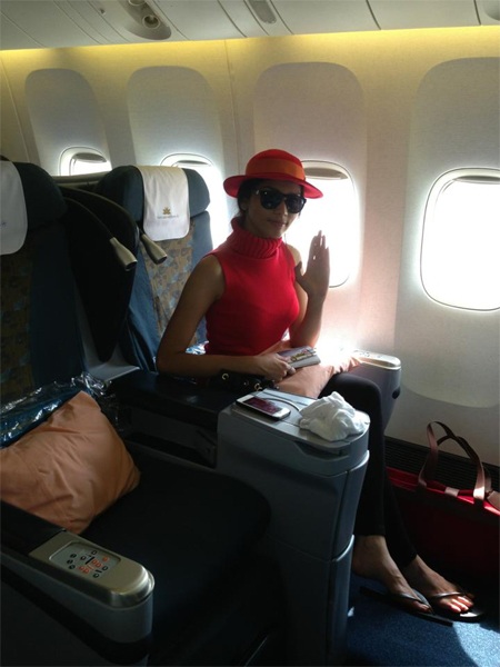 Đại diện Việt Nam Trương Thị May đang trên đường tới Nga