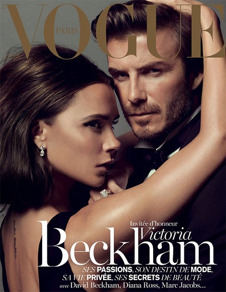 Vợ chồng Beckham tình tứ trên bìa tạp chí Vogue - 3 VN