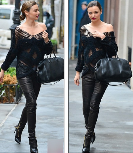 4ºC, Miranda Kerr vẫn mặc áo xuyên thấu ra phố - 4 VN
