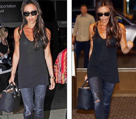 Victoria Beckham sành điệu tại sân bay - 1 VN