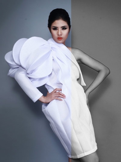 Mẫu váy cao cấp của May Việt Thắng.