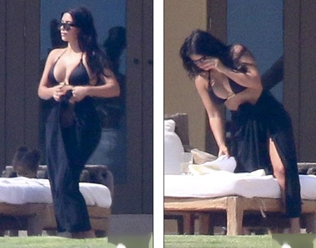 Kim Kardashian diện áo tắm lộ dáng nảy nở - 6 Kim Kardashian