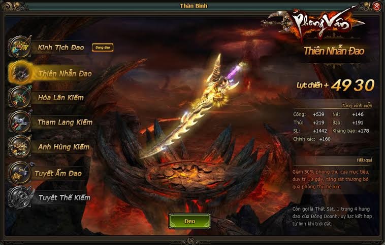Thất đại thần binh tuyệt thế trong Phong Vân - 2 Thiên Nhẫn Đao, một trong tứ đại hung đao