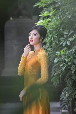 Hoa hậu Triệu Thị Hà duyên dáng với áo dài - 4 Thực hiện: