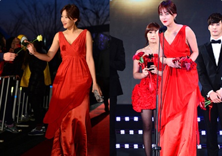 Kiều nữ Oh Yeon Seo nổi tiếng nhờ lấn sân điện ảnh - 3 Oh Yeon Seo tại buổi lễ trao giải thưởng K-Drama Star năm 2012