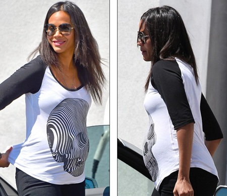 Zoe Saldana - mang thai đôi vẫn thon thả - 3 Zoe Saldana