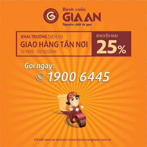Bánh cuốn Gia An khai trương và khuyến mại 25% dịch vụ giao hàng tận nơi - 1 Bánh cuốn Gia An khai trương và khuyến mại 25% dịch vụ giao hàng tận nơi
