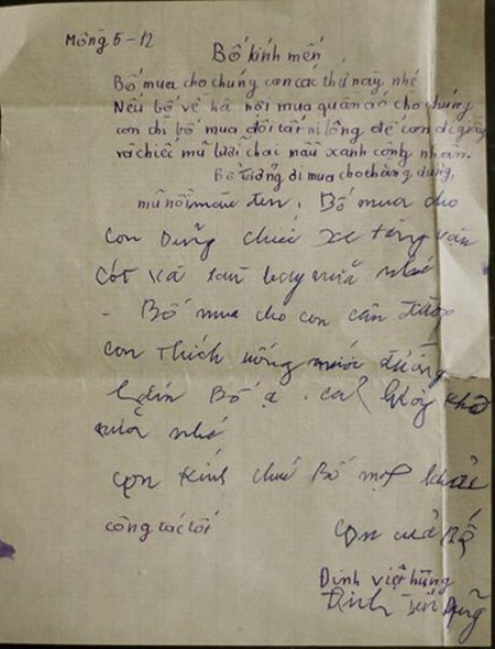 Dưới đây là trích nguyên văn nội dung bức thư: