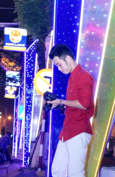 Con đường đèn cũng là nguồn cảm hứng cho các bạn trẻ đam mê nhiếp ản