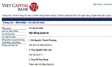 Bà Nguyễn Thanh Phượng giữ chức Chủ tịch VietCapital Bank - 1 Bà Nguyễn Thanh Phượng giữ chức Chủ tịch VietCapital Bank - 1