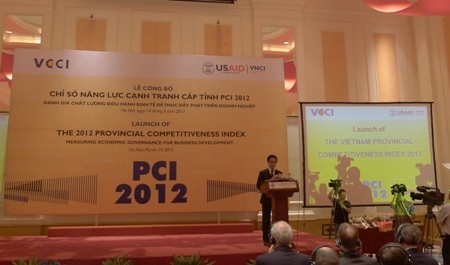 Lễ công bố chỉ số PCI 2012 - Ảnh: Bích Diệp.