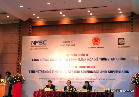 Hội thảo về tăng cường giám sát và lành mạnh hóa hệ thống tài chính ngày 18/12 (ảnh: BD).