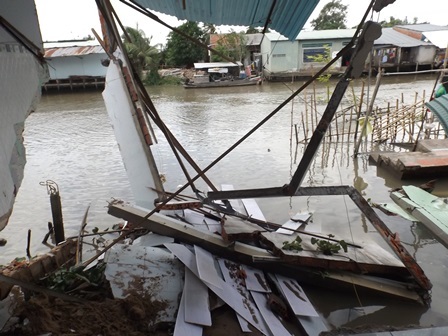 Hiện trường vụ sạt lỡ