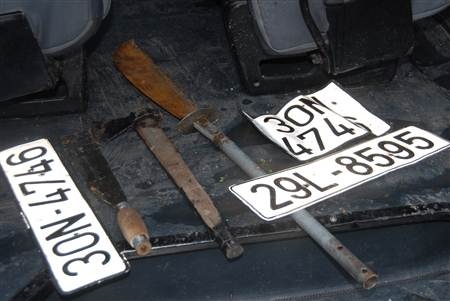 Tang vật của các đối tượng gây án.