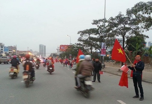 Tăng cường cảnh sát cơ động khu vực CĐV Malaysia - 2 Công tác đảm bảo an ninh được đảm bảo tại các tuyến đường xung quanh SVĐ Mỹ Đình.