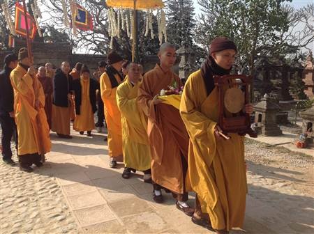 Nghi thức Phật giáo tưởng niệm ngày Đức vua Phật hoàng Trần Nhân Tông nhập niết bàn.