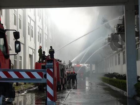 Hiện trường vụ hỏa hoạn.