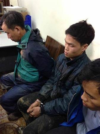 Các đối tượng tại cơ quan điều tra.