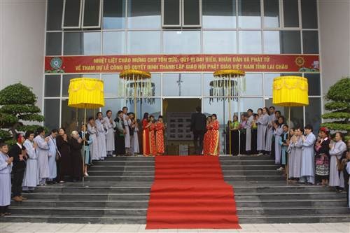 Buổi lễ thành lập và ra mắt Giáo hội Phật giáo Việt Nam tỉnh Lai Châu.