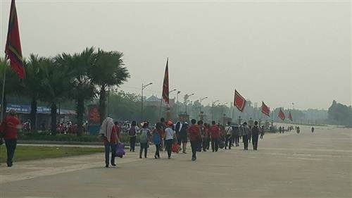 Huy động hàng nghìn người tham gia công tác tổ chức lễ hội Đền Hùng - 4 Năm nay, Ban tổ chức đã hoàn thiện một bãi đỗ xe rộng 7ha để phục vụ cho du khách.