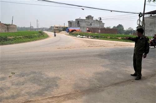 Hiện trưởng nơi xẩy ra vụ tai nạn thương tâm.