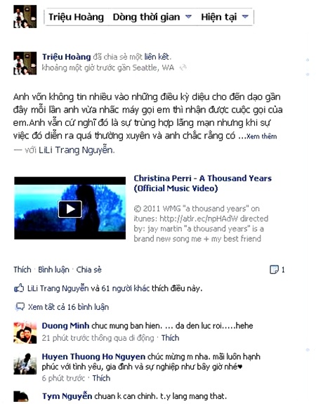 Ca sỹ Triệu Hoàng bật mí chuyện tình với Miss Teen Huyền Trang