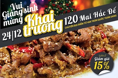 Thơm lừng gà chọi nướng, bún cá cay đón Giáng sinh - 2 Thơm lừng gà chọi nướng, bún cá cay đón Giáng sinh
