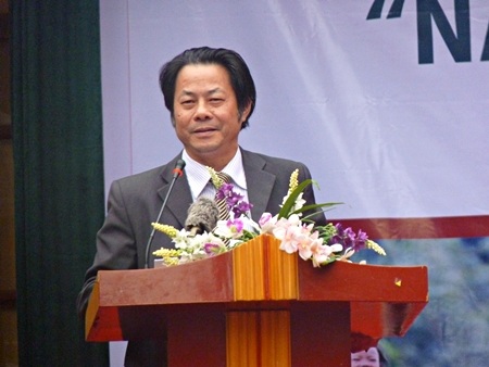 Ông Hoàng Văn Minh - Phó Tổng Biên tập Thời báo Ngân hàng phát biểu tại chương trình.