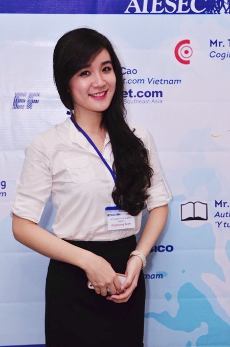 Miss Teen Xuân Mai trải nghiệm ngày hội thực tập toàn cầu - 4 Miss Teen Xuân Mai tham gia chương trình.