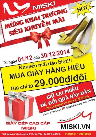 Giày hàng hiệu Miski - Tưng bừng khai trương - Nhận quà cực hot! - 7 Giày hàng hiệu Miski - Tưng bừng khai trương - Nhận quà cực hot!