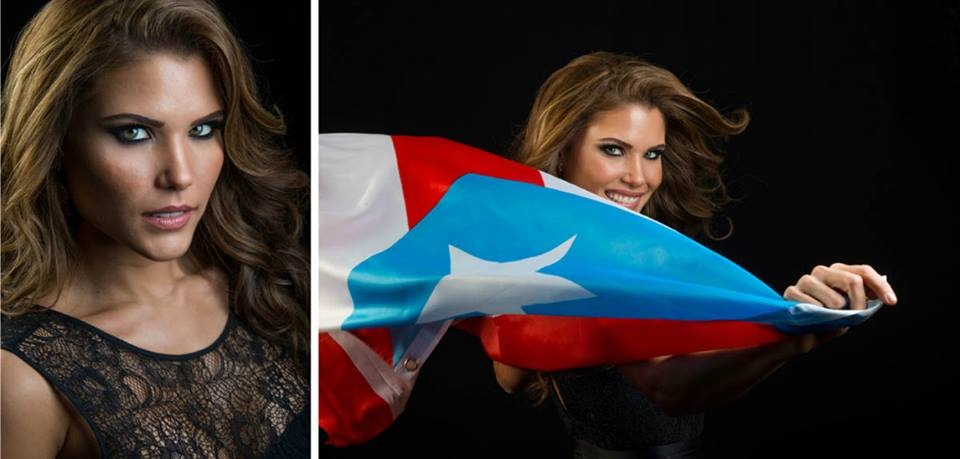 Người đẹp hoàn vũ chụp hình với cờ tổ quốc - 26 Puerto Rico
