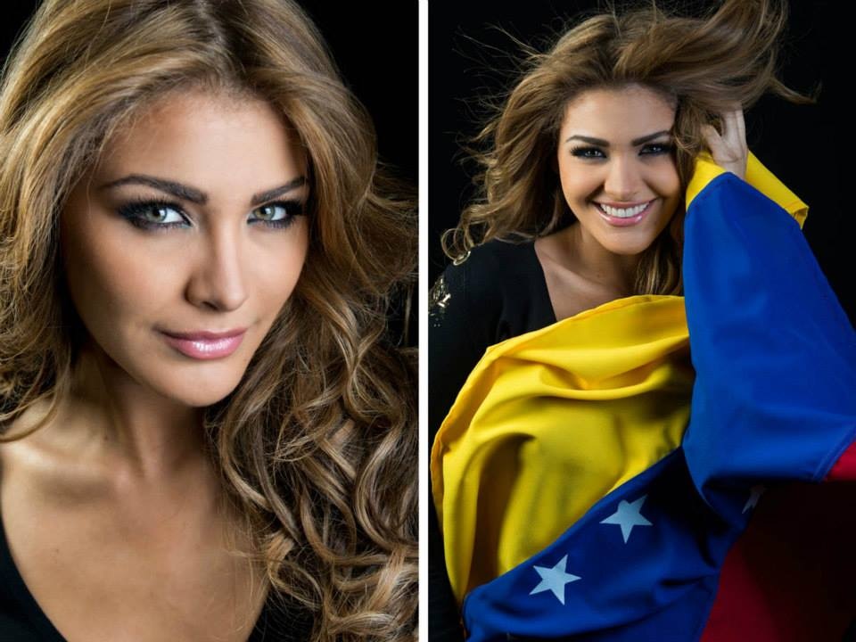 Người đẹp hoàn vũ chụp hình với cờ tổ quốc - 33 Venezuela.