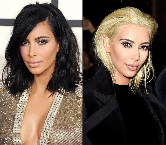 Những “pha” đổi màu tóc táo bạo của “sao” - 1 Kim Kardashian