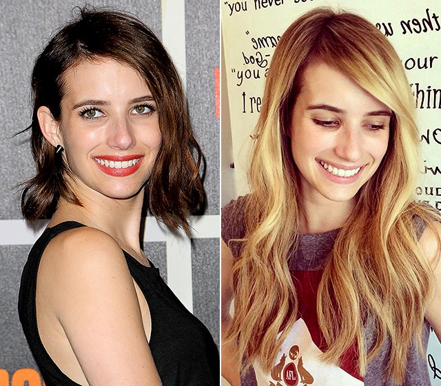 Những “pha” đổi màu tóc táo bạo của “sao” - 7 Emma Roberts