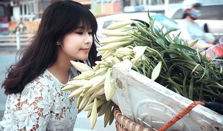 Những điểm giải trí cuối tuần thú vị tại Hà Thành - 1 Hà Nội tháng 4 - Mùa hoa loa kèn (ảnh: Tiền Phong)