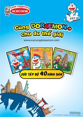 Acecook tổ chức sân chơi hè cho trẻ em “Cùng Doraemon chu du thế giới” - 2 Cùng Doraemon chu du thế giới và sưu tập quà tặng hấp dẫn