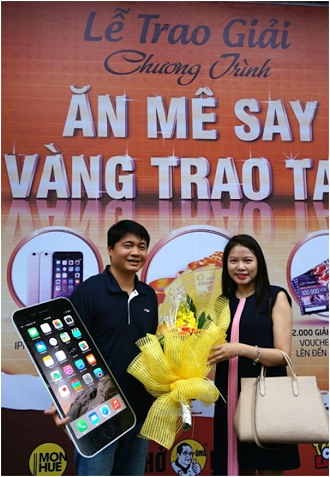 Nhận iPhone 6 cùng Ăn mê say, vàng trao tay