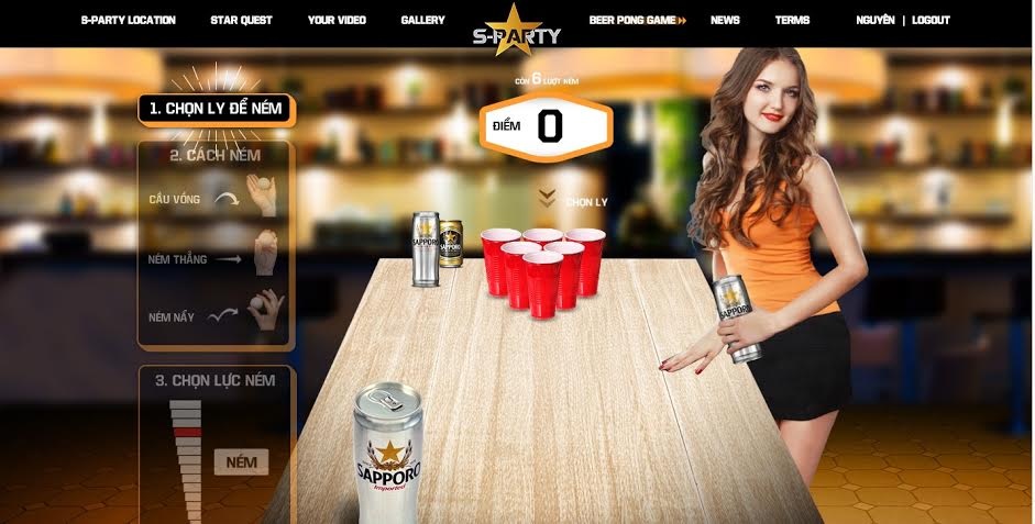 Khám phá sự độc đáo về công nghệ trong các bữa tiệc của S-Party - 4 Người dùng sẽ thoả sức ghi điểm và dành những phần quà hấp dẫn với game Beer Pong