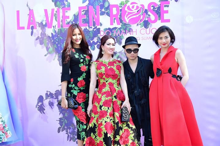 Ngô Thanh Vân bên hoa hậu hoàn vũ Thái Lan và Đỗ Mạnh Cường