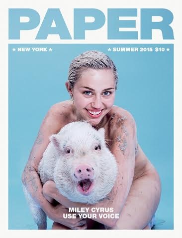 Miley trên trang bìa tạp chí Paper