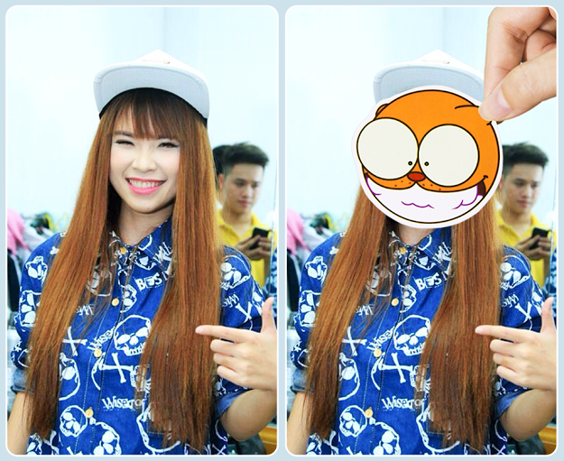 Giới trẻ “điên đảo” với “cơn bão” stickerface - 2 Khởi My điệu đà với khuôn mặt đậm chất “tự sướng” của Legcat