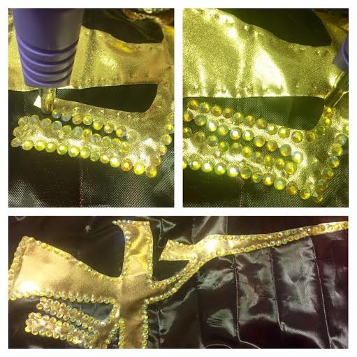 Hoa hậu Kelly Trang Trần: Muốn đẹp phải công phu, tỉ mỉ! - 2 Họa tiết chim hạc trên chiếc trống đồng được Hoa hậu Kelly Trang Trần đính đá kỳ công