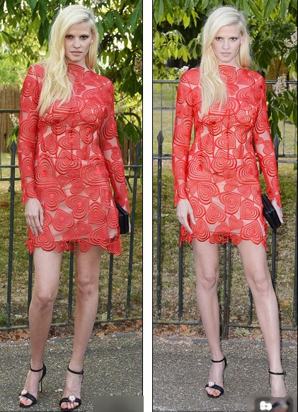 Loạt sao 9x đua nhau khoe dáng với thiết kế “hở trên hở dưới” - 5 Lara Stone trong chiếc váy khá ngọt ngào